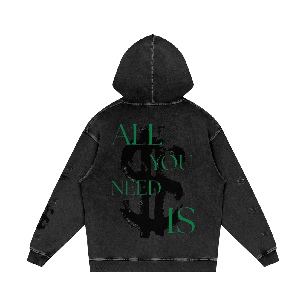 Snow washed puxxy fashion TS hoodie