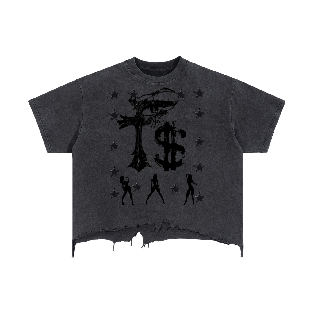 puxxy fashion ripped tee