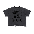 puxxy fashion ripped tee