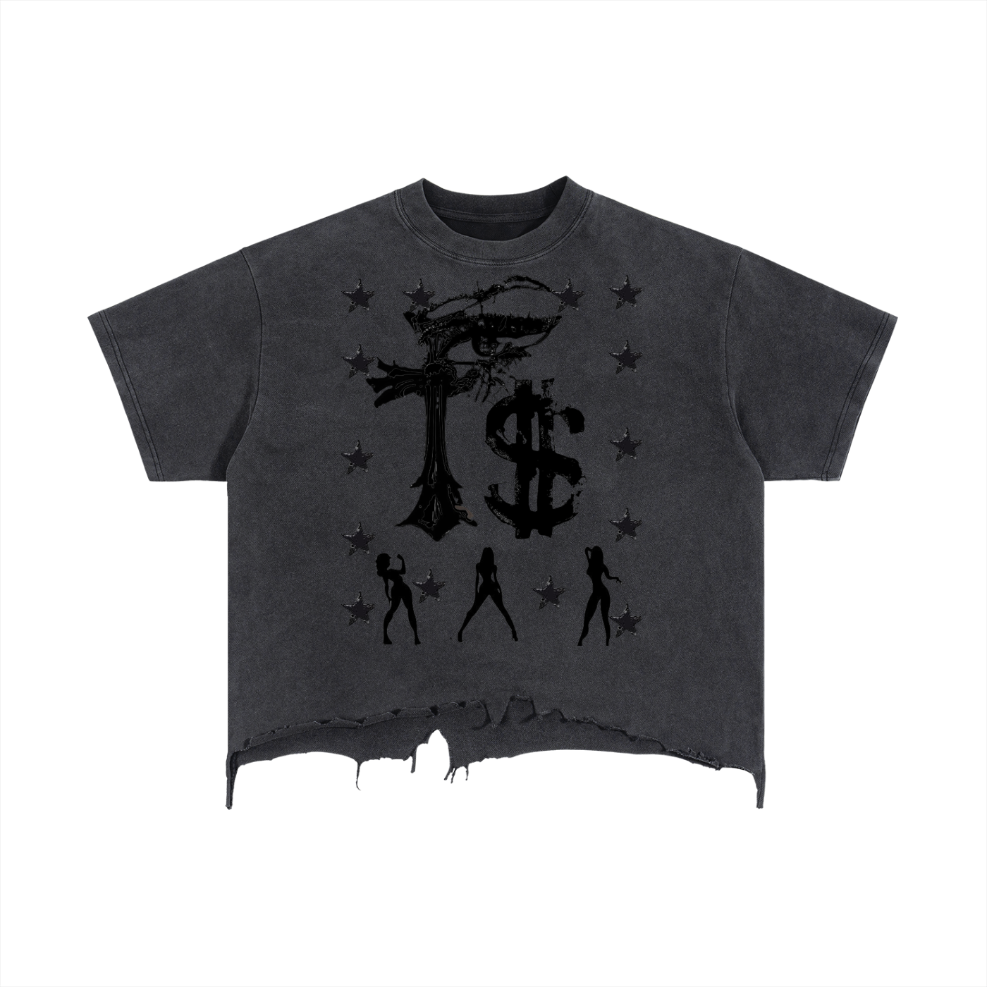 puxxy fashion ripped tee